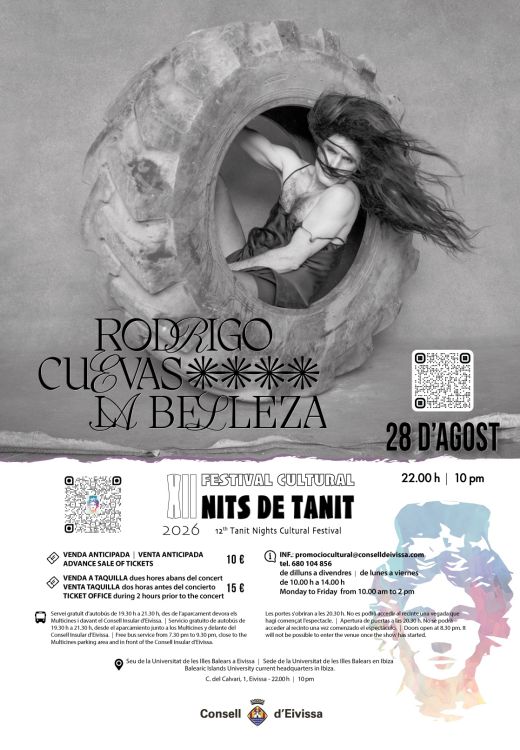 XII FESTIVAL CULTURAL NITS DE TANIT 2026 - RODRIGO CUEVAS - 28 D'AGOST