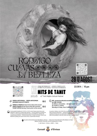 XII FESTIVAL CULTURAL NITS DE TANIT 2026 - RODRIGO CUEVAS - 28 D'AGOST